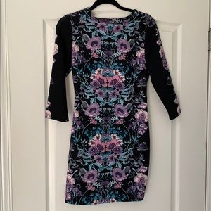 NWT ASOS long sleeve mini dress with keyhole back